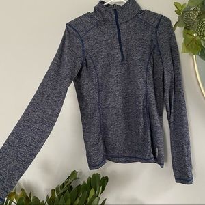 Track quarter zip sweater, size medium, blue